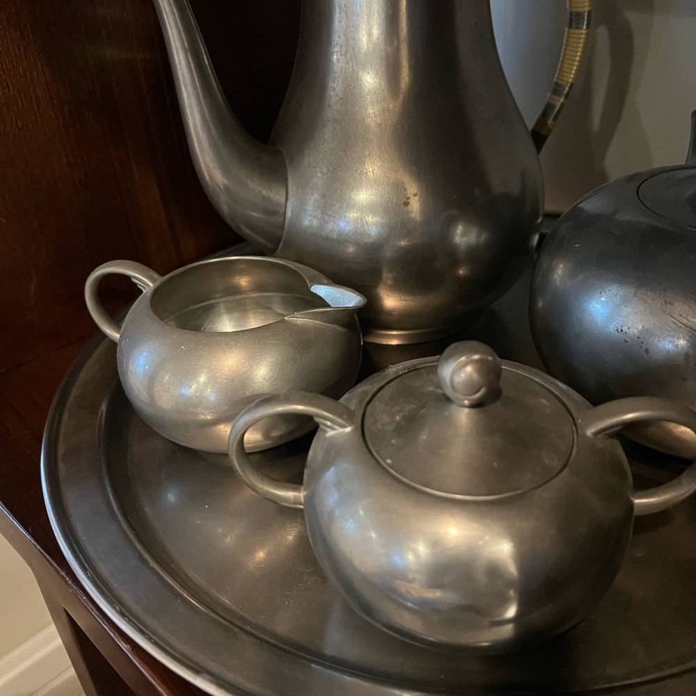 Pewter HANS KLEIN DEN HAAG TEA SET FROM HOLLAND - Picture 3 of 6